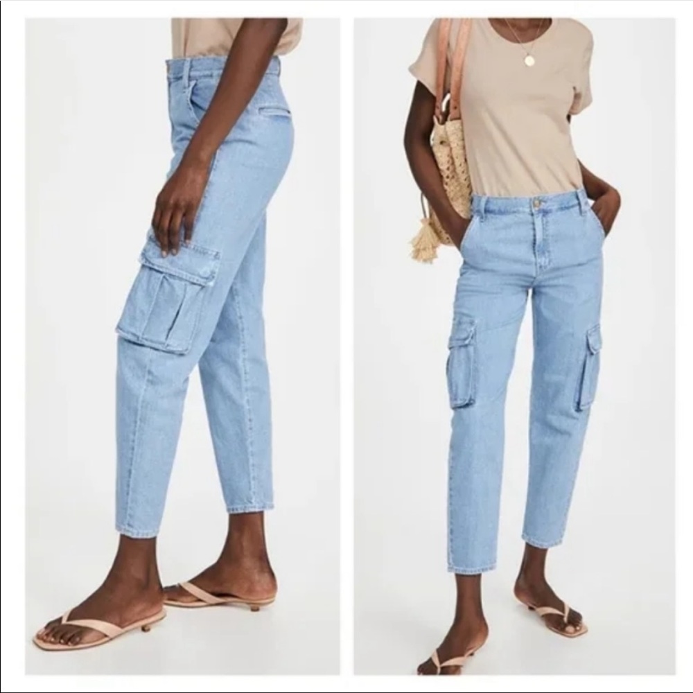 Levi's Loose Utilitarian High Rise Cargo Jeans in Stay Cool Medium Wash